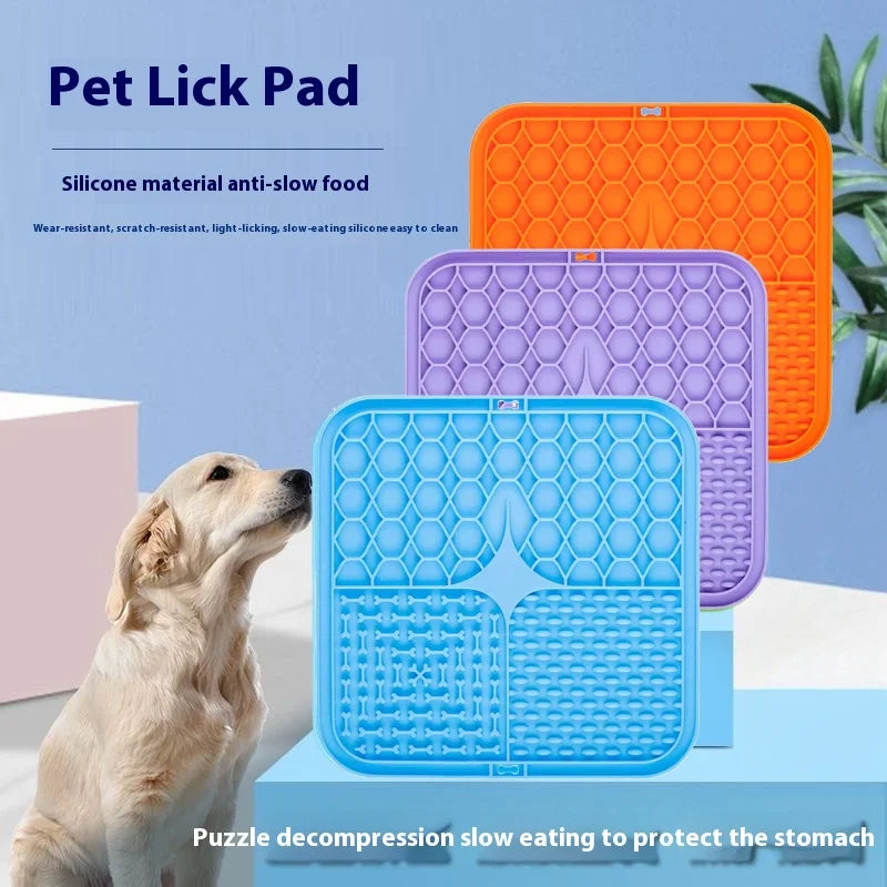 Premium Silicone Lick Mat for Dogs and Cats - Anxiety Relief & Slow Feeder with Suction Cup