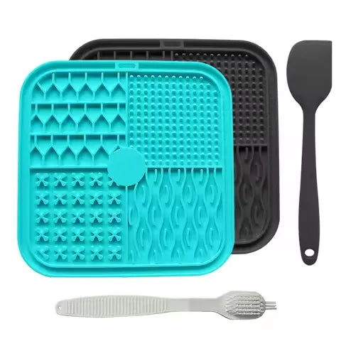 Premium Silicone Lick Mat for Dogs and Cats - Anxiety Relief & Slow Feeder with Suction Cup